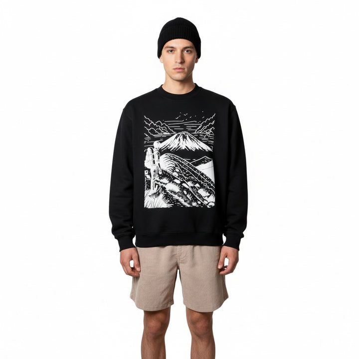 Perry Scott Mountain Drive Graphic Crewneck Sweatshirt