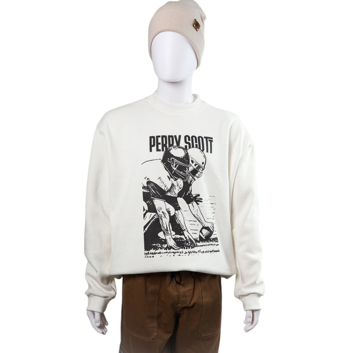 Off White Football Crewneck Sweater